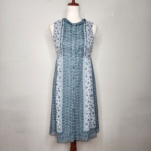 Anna Sui for Anthropologie Elfine Floral Baby Doll Silk Dress Size‎ 6